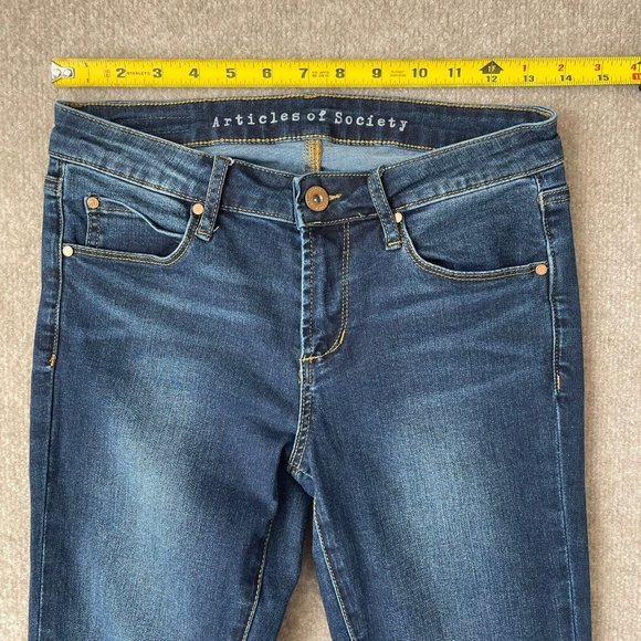 Articles of Society Jeans Womens 26 Skinny Dark Wash Stretch Denim Pants Jegging - Picture 7 of 13